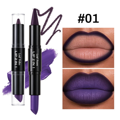 2-in-1 ombré lipstick and lip liner by RAVEN KRONE, shade 01 Purple