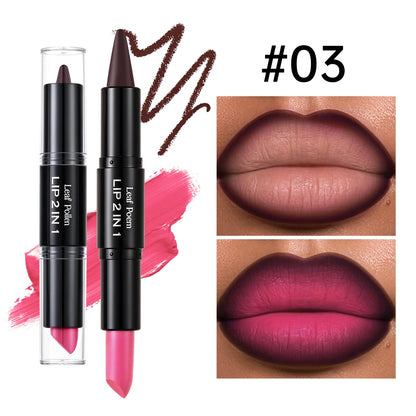 2-in-1 ombré lipstick and lip liner by RAVEN KRONE, shade 03 Pink