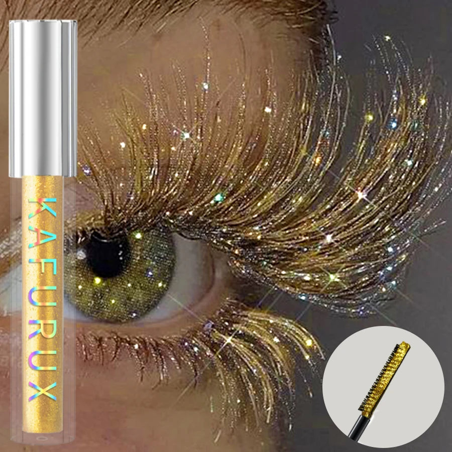 Glitter Mascara – Diamond Sparkle for Lashes, Waterproof & Smudge-Proof, 4 Shades