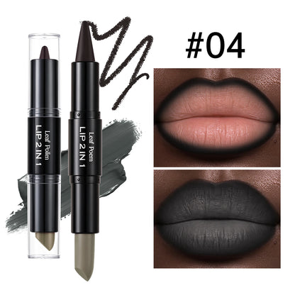 2-in-1 ombré lipstick and lip liner by RAVEN KRONE, shade 04 Grey