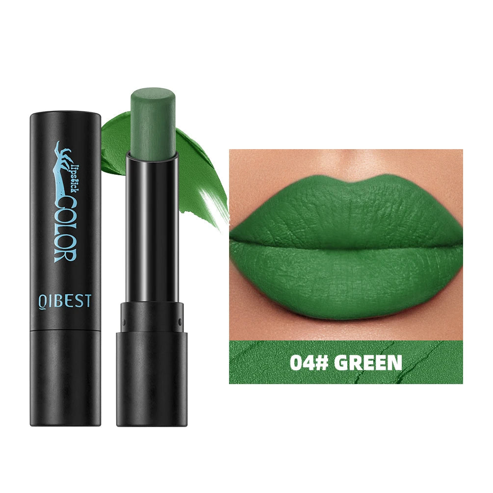 Velvet matte lipstick by RAVEN KRONE, shade 04 Green