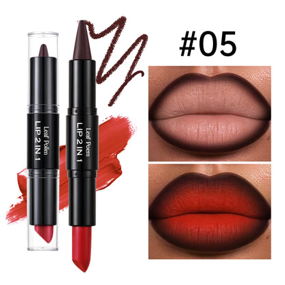 2-in-1 ombré lipstick and lip liner by RAVEN KRONE, shade 05 Red
