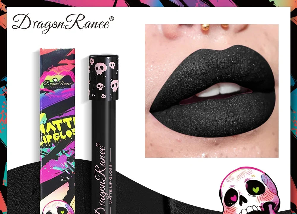 Matte liquid lipstick in bold colours by RAVEN KRONE, 06 Black