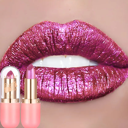 Aurora chameleon metallic lipstick, shade 06, by RAVEN KRONE