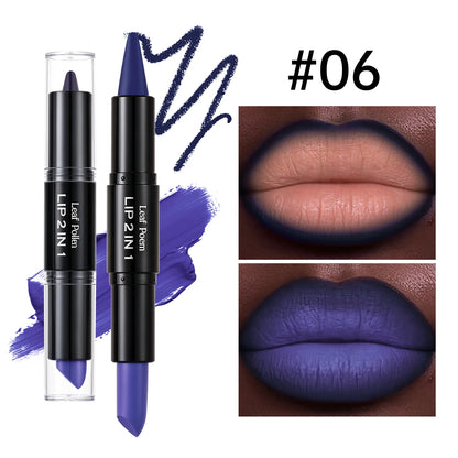 2-in-1 ombré lipstick and lip liner by RAVEN KRONE, shade 06 Blue