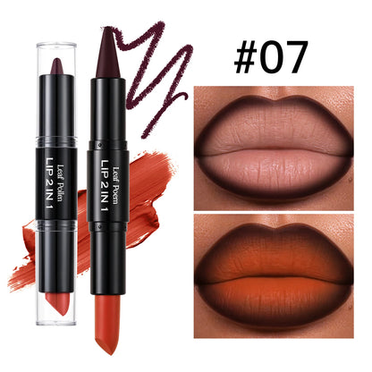 2-in-1 ombré lipstick and lip liner by RAVEN KRONE, shade 07 Orange