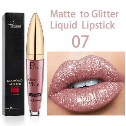 Matte-to-glitter liquid lipstick by RAVEN KRONE, detail 2