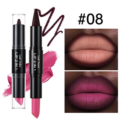 2-in-1 ombré lipstick and lip liner by RAVEN KRONE, shade 08 Mauve