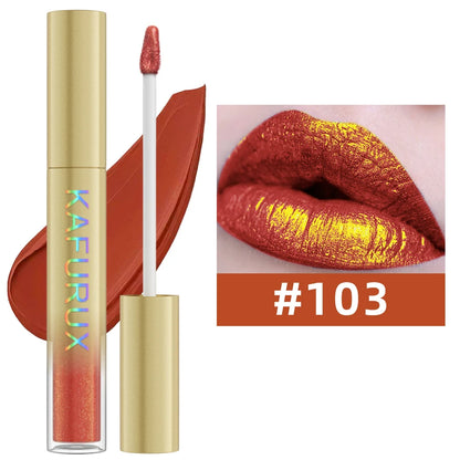 Gloss metalizado duocromo – cambio de color con purpurina, de mate a brillo, larga duración, 14 tonos