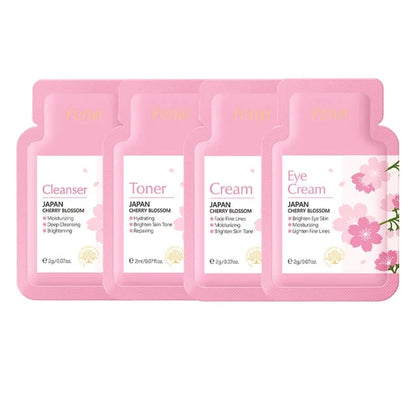 Kit de cuidado de la piel con sakura y té verde (4 piezas)