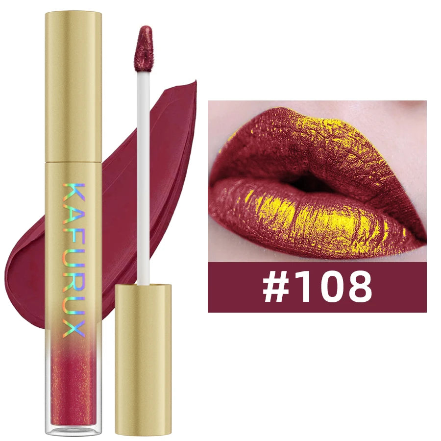 Gloss metalizado duocromo – cambio de color con purpurina, de mate a brillo, larga duración, 14 tonos