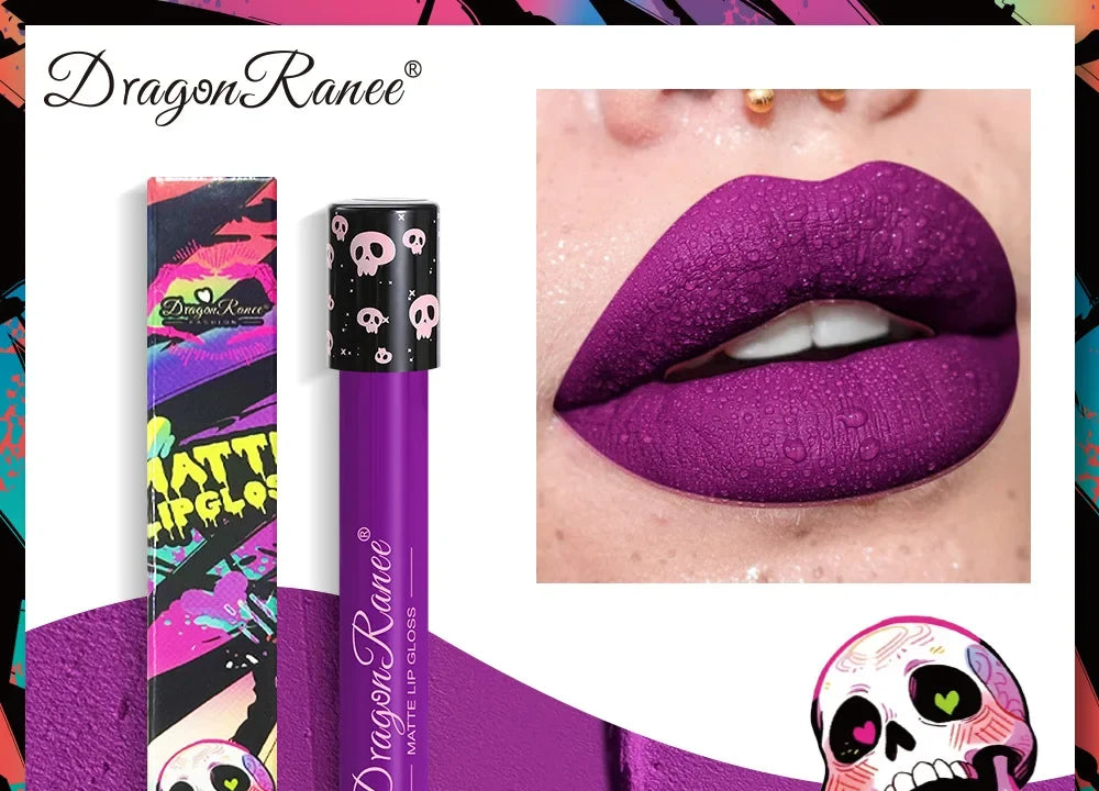Matte liquid lipstick in bold colours by RAVEN KRONE, 10 Plum
