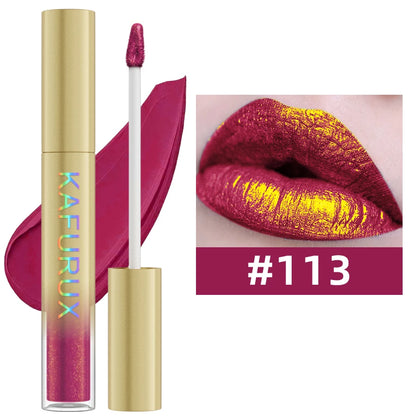 Gloss metalizado duocromo – cambio de color con purpurina, de mate a brillo, larga duración, 14 tonos