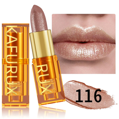 Pearl metallic glitter lipstick by RAVEN KRONE, shade 116