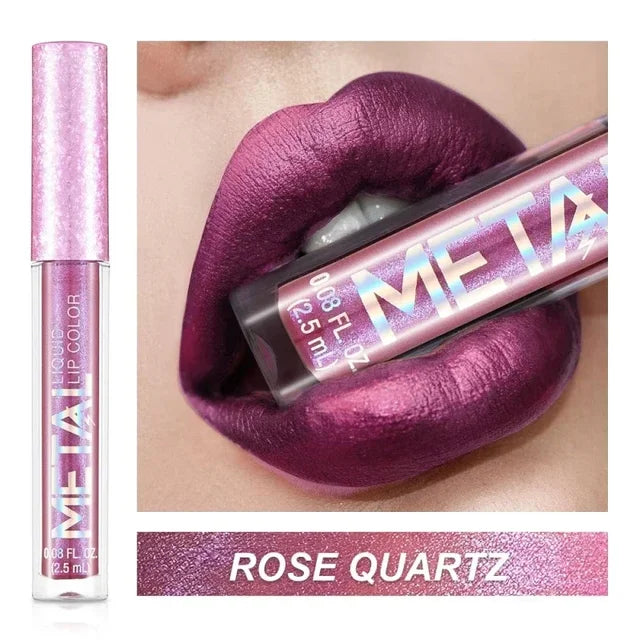 Metallic Matte Liquid Lipstick Waterproof Long Lasting