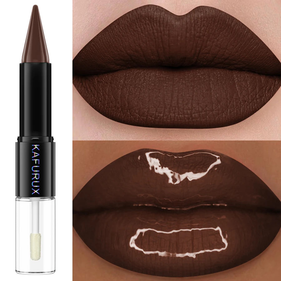 2-in-1 matte lipstick and glossy top coat by RAVEN KRONE