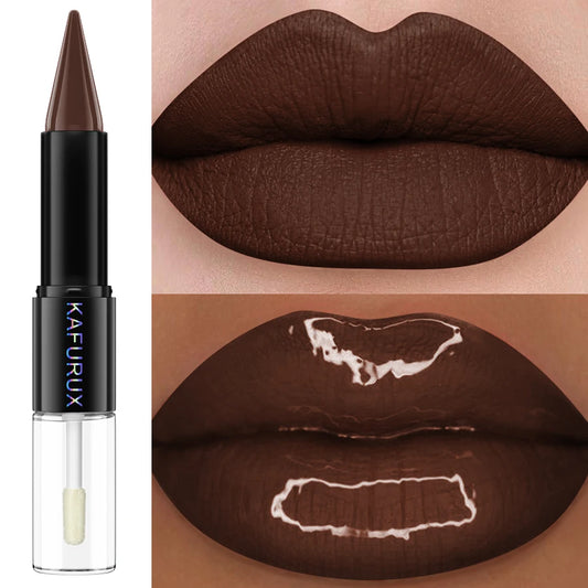 2-in-1 matte lipstick and glossy top coat by RAVEN KRONE