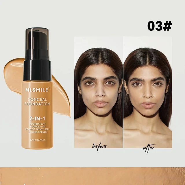 Face Foundation Cream Oil-Control Matte BBCream Waterproof Lasting Concealer Liquid Full Coverage Matte