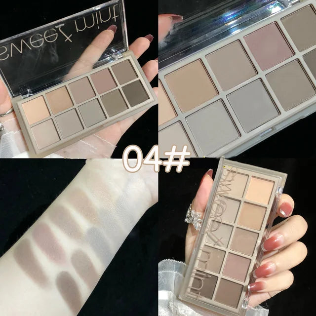 Paleta de sombras de ojos de 10 colores en tonos tierra