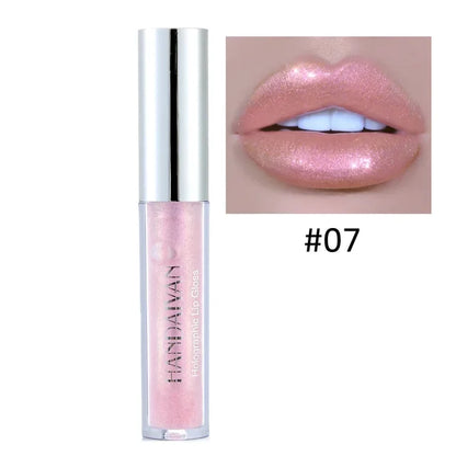 Laser Holographic Lip Gloss Liquid Lipstick Mermaid Pigment  Lipgloss Waterproof Metallic Lip Makeup