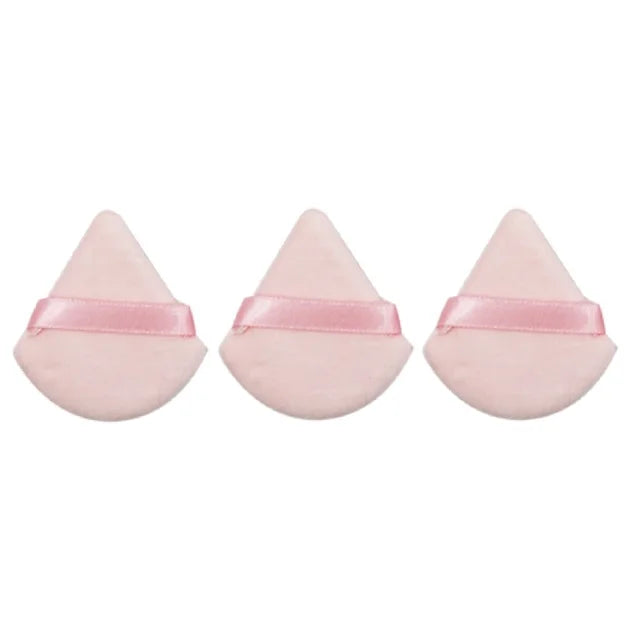 Esponja de maquillaje de terciopelo triangular lavable