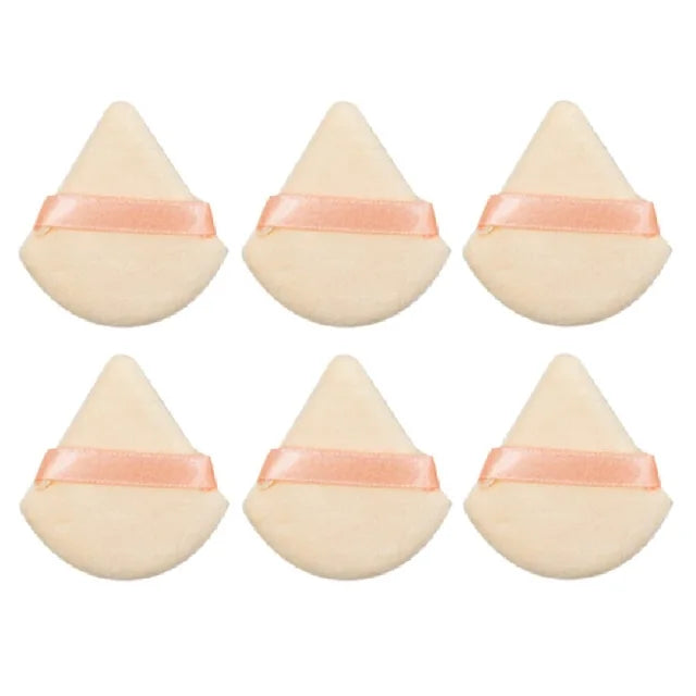 Esponja de maquillaje de terciopelo triangular lavable