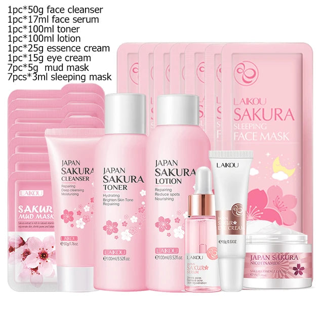 Kit de cuidado de la piel Sakura de Japón