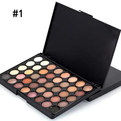 Kit de paleta de sombras de ojos con purpurina de 40/74/78 colores, mate, resistente al agua