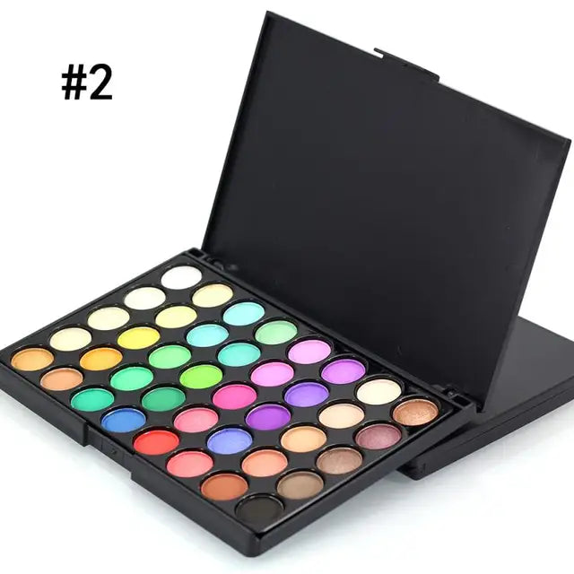 Kit de paleta de sombras de ojos con purpurina de 40/74/78 colores, mate, resistente al agua