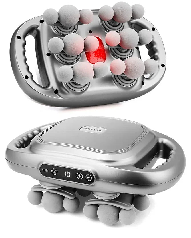 18-Head Percussion Massage Gun, 18 heads grey