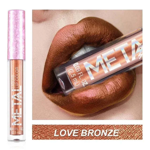 Metallic Matte Liquid Lipstick Waterproof Long Lasting