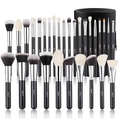 Set de brochas de maquillaje negras Professional Premium