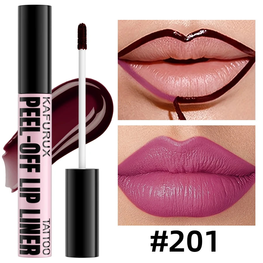 Peel-Off Lip Liner Stain – Long-Lasting Tint, Waterproof & Transfer-Proof, 7 Shades