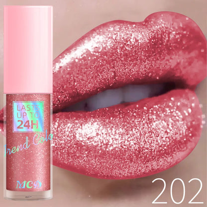 Gloss con purpurina diamante – brillo chispeante, larga duración y resistente al agua, 4 g, 17 tonos