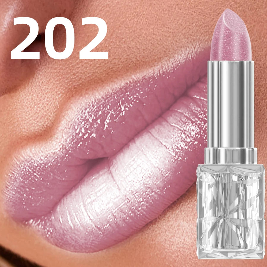 Sparkling metallic glitter lipstick, shade 202, by RAVEN KRONE