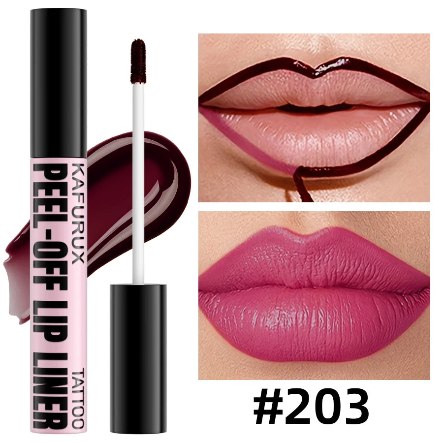 Peel-Off Lip Liner Stain – Long-Lasting Tint, Waterproof & Transfer-Proof, 7 Shades