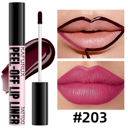 Peel-Off Lip Liner Stain – Long-Lasting Tint, Waterproof & Transfer-Proof, 7 Shades