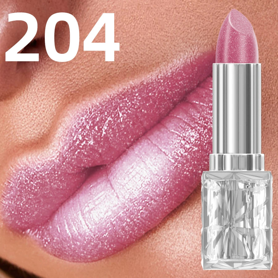 Sparkling metallic glitter lipstick, shade 204, by RAVEN KRONE
