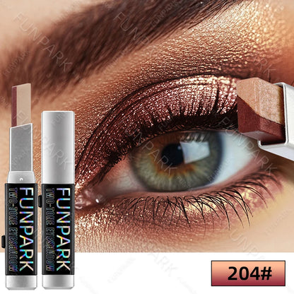 Two-Tone Shimmer Eyeshadow Stick – Dual-Shade Gradient, Creamy & Long-Lasting, 6 Shades