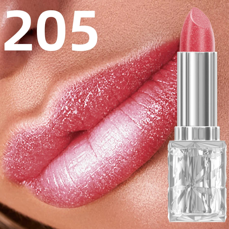 Sparkling metallic glitter lipstick, shade 205, by RAVEN KRONE