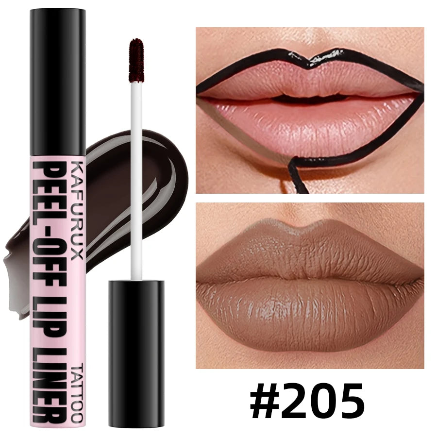 Peel-Off Lip Liner Stain – Long-Lasting Tint, Waterproof & Transfer-Proof, 7 Shades