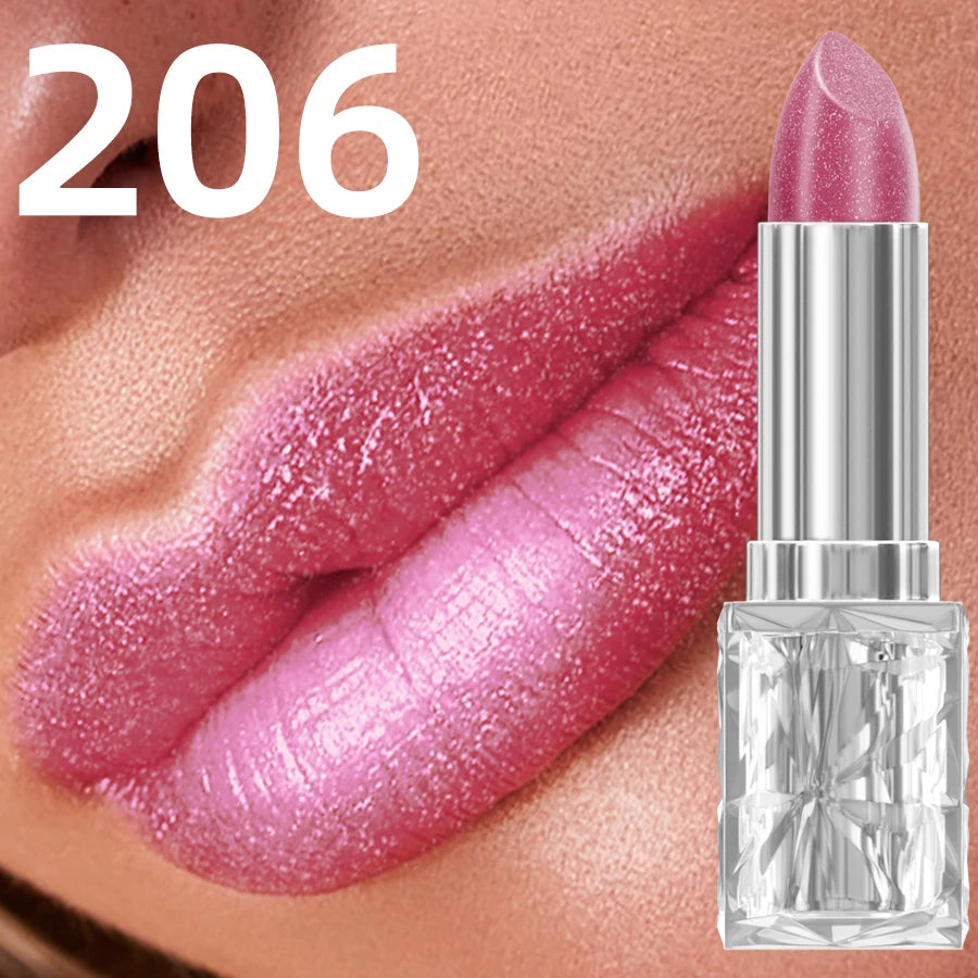 Sparkling metallic glitter lipstick, shade 206, by RAVEN KRONE