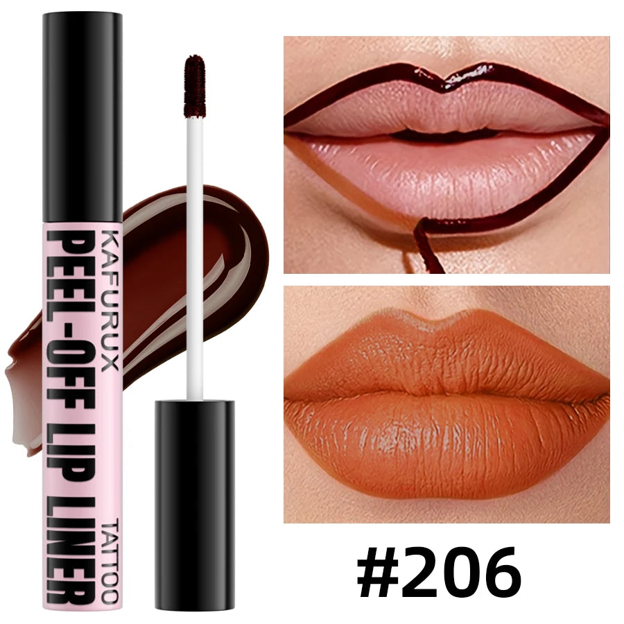 Peel-Off Lip Liner Stain – Long-Lasting Tint, Waterproof & Transfer-Proof, 7 Shades