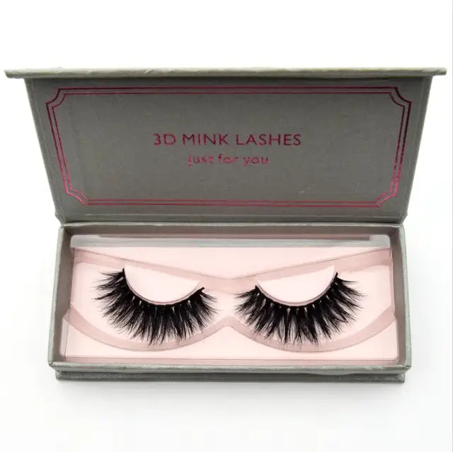 Natural Black Large Volume 3D Mink Eyelashes NP