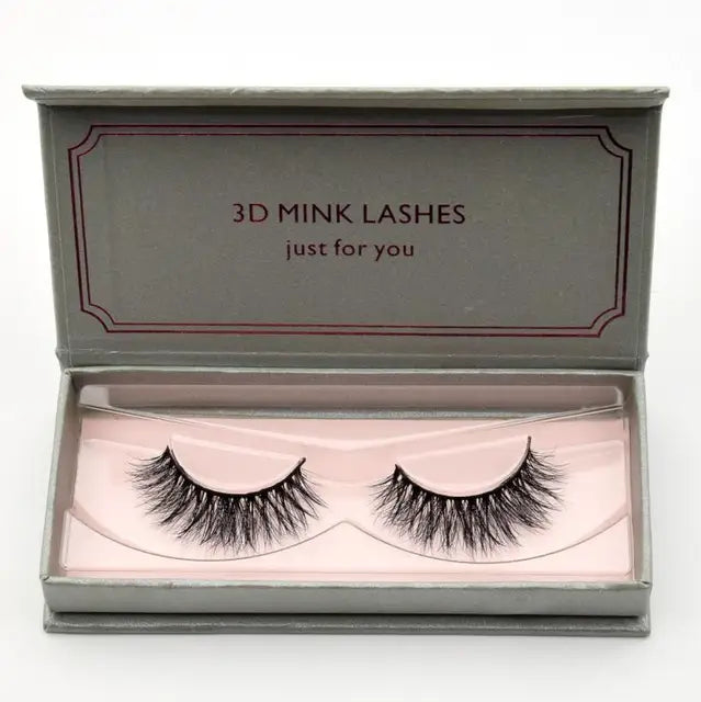 Natural Black Large Volume 3D Mink Eyelashes NP