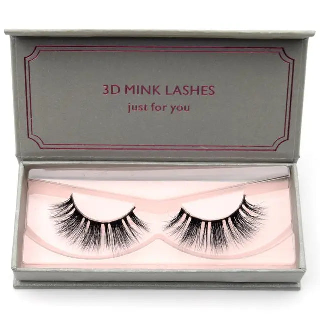 Natural Black Large Volume 3D Mink Eyelashes NP