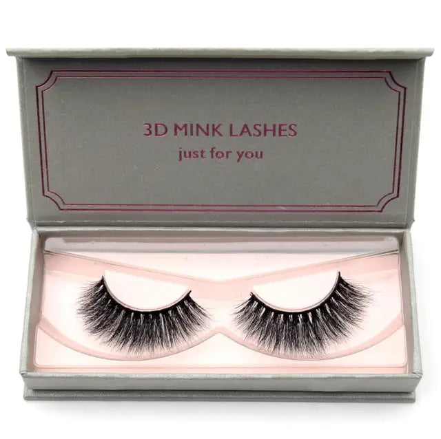 Natural Black Large Volume 3D Mink Eyelashes NP