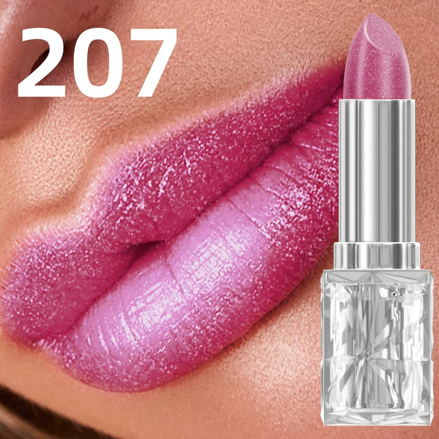 Sparkling metallic glitter lipstick, shade 207, by RAVEN KRONE