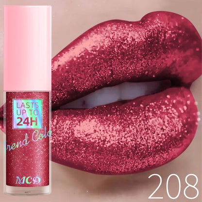 Gloss con purpurina diamante – brillo chispeante, larga duración y resistente al agua, 4 g, 17 tonos