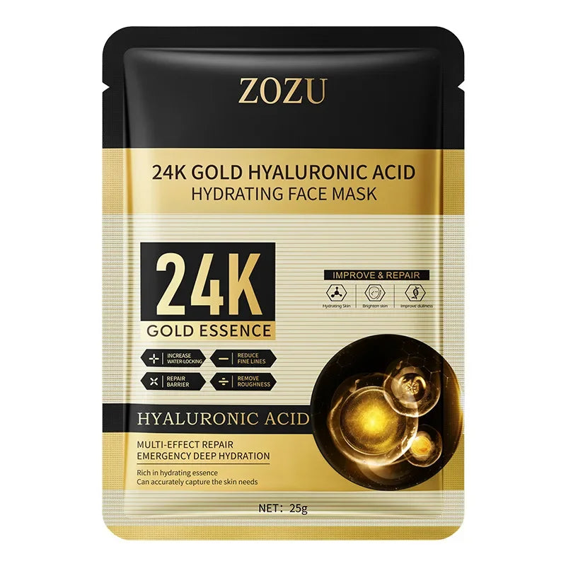 20-piece gold hyaluronic acid sheet masks by RAVEN KRONE